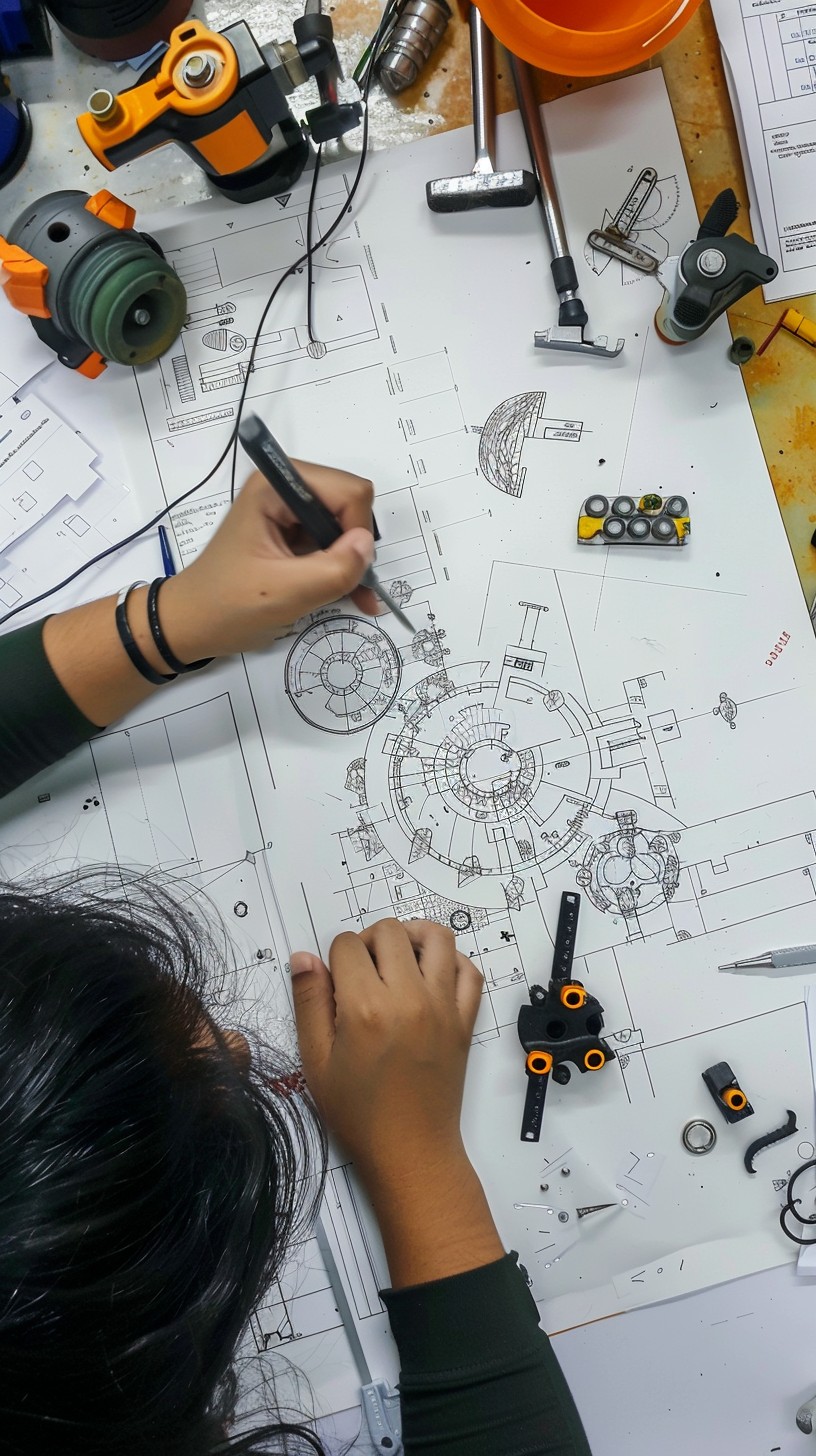 Engineer supervising industrial automation
